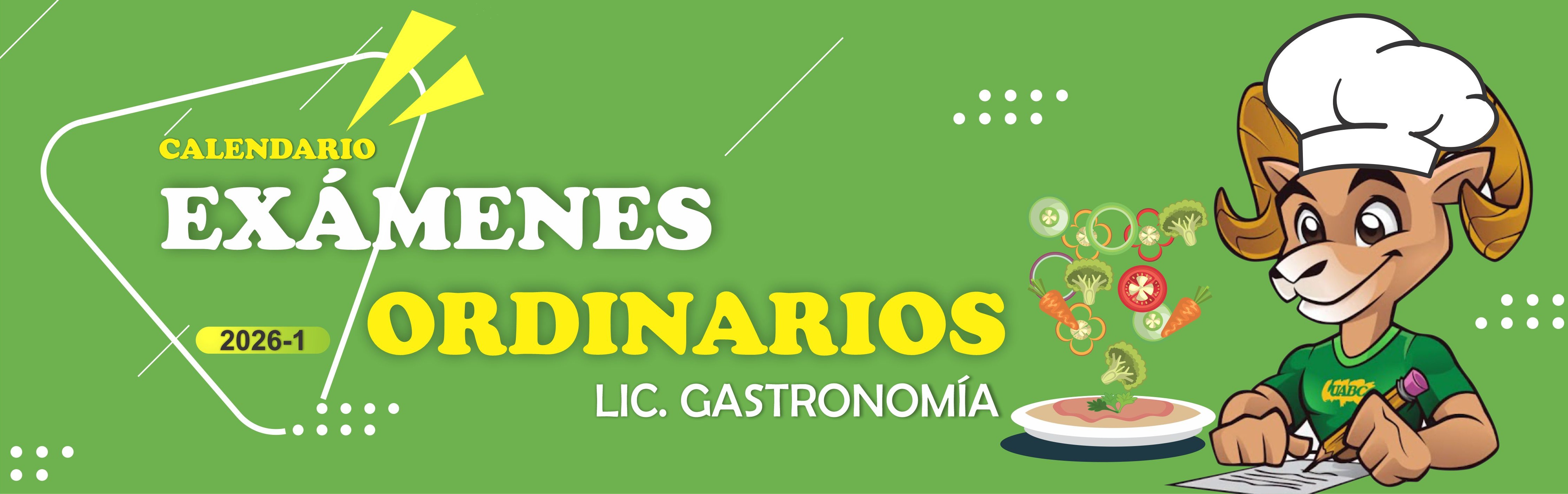 Fechas de ordinarios Gastronomia uabc 2026-1