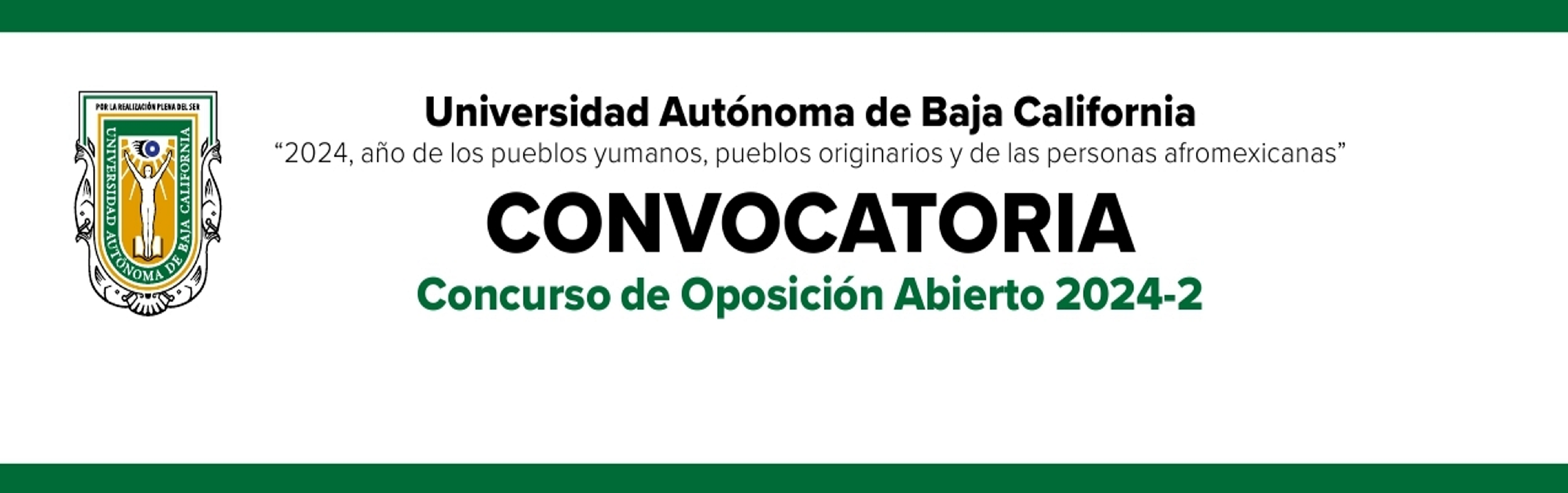 Convocatoria Concurso de Oposición Abierto 2024-2