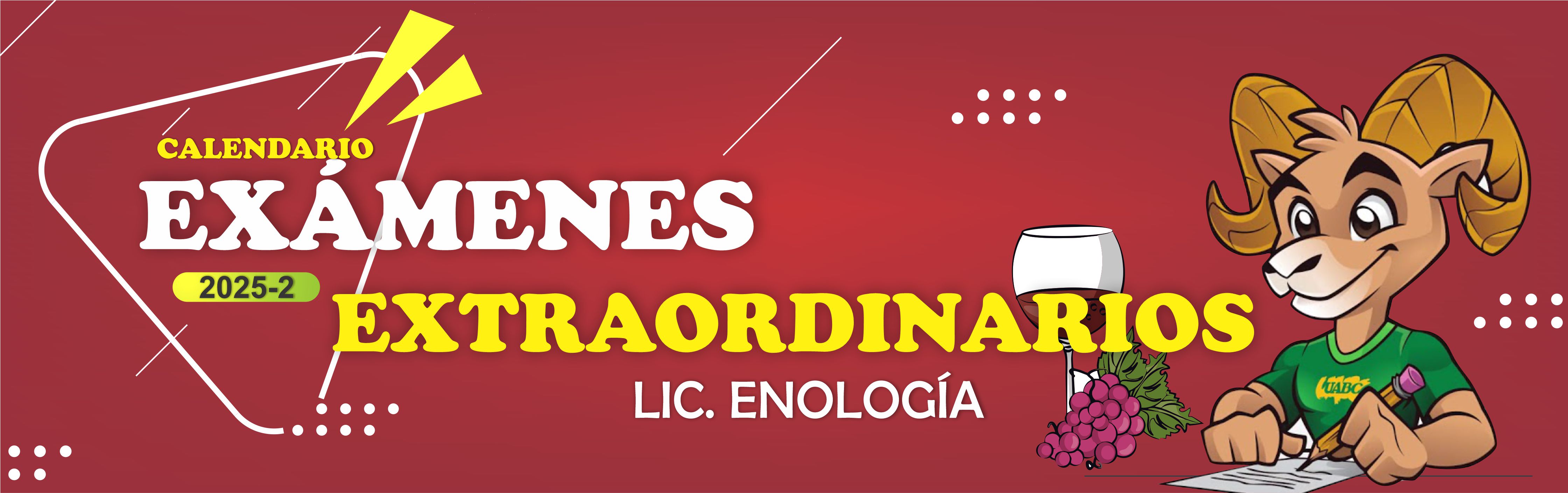 Calendario examenes ordinarios Enologia 2025-2