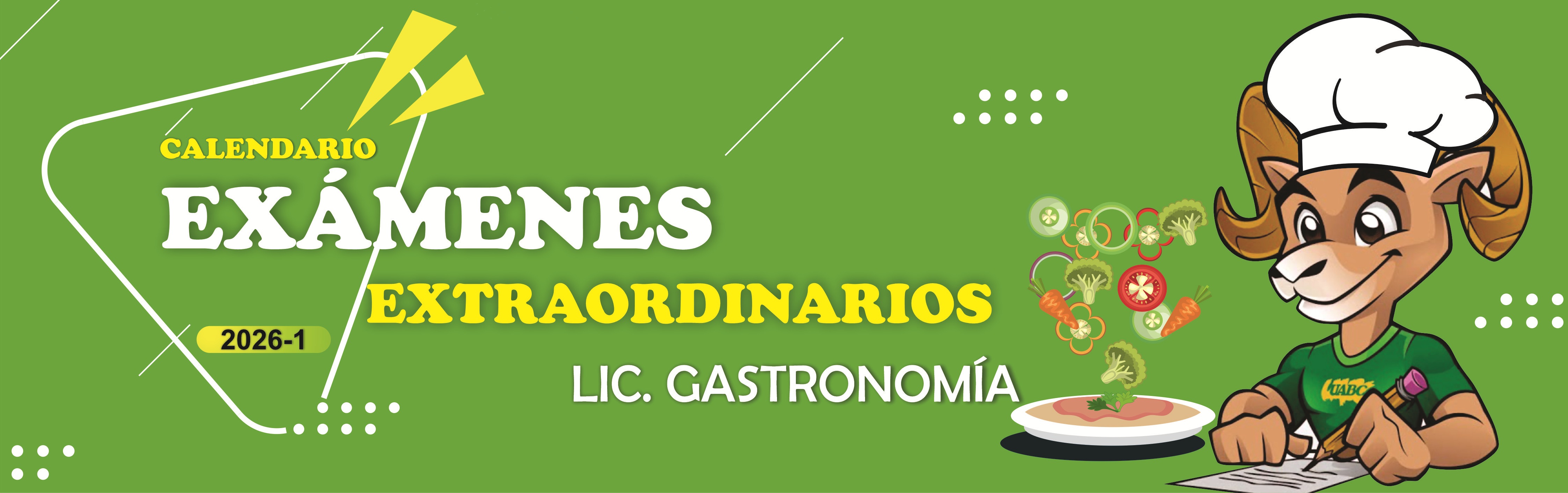 Fechas de Extraordinarios Gastronomia uabc 2026-1