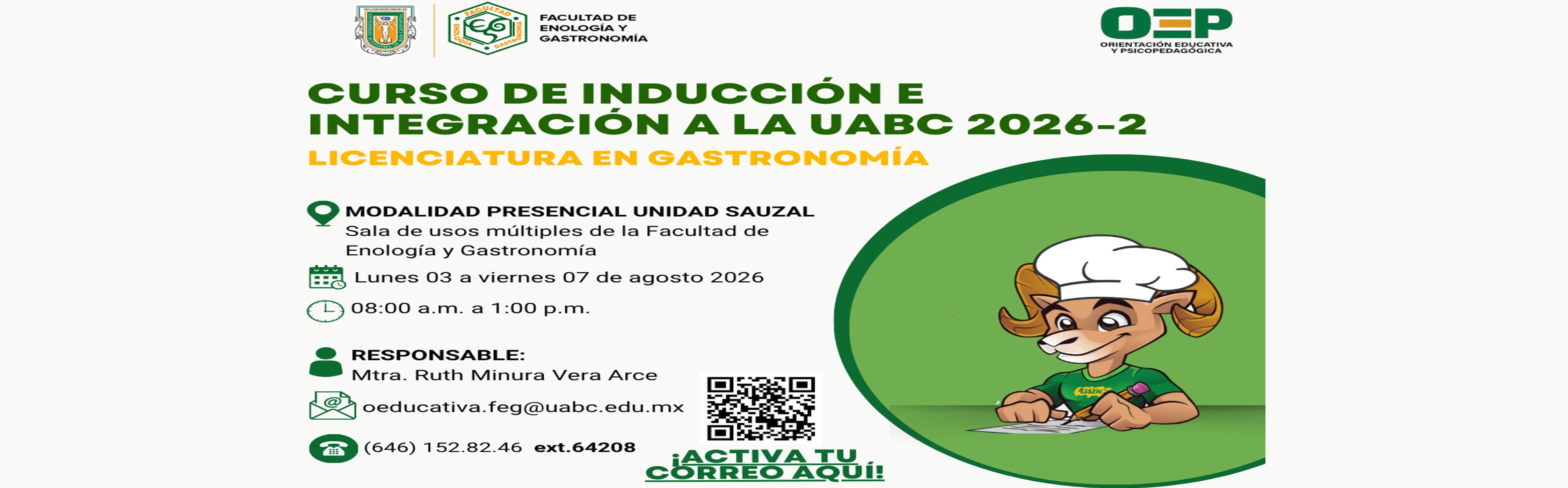 Curso de Inducción Gastronomía 2026-2