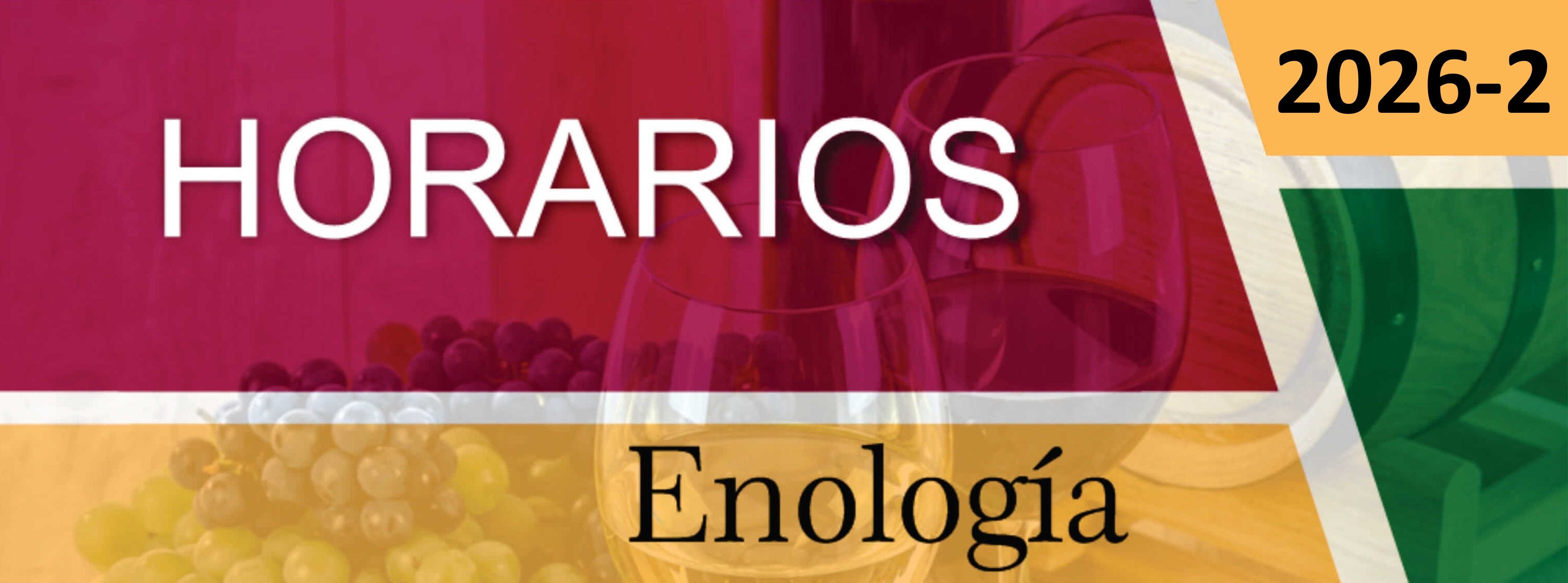 Horarios oficiales de la Licenciatura en Enología